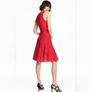 EUC H&M Red Lace Dress, Size 6